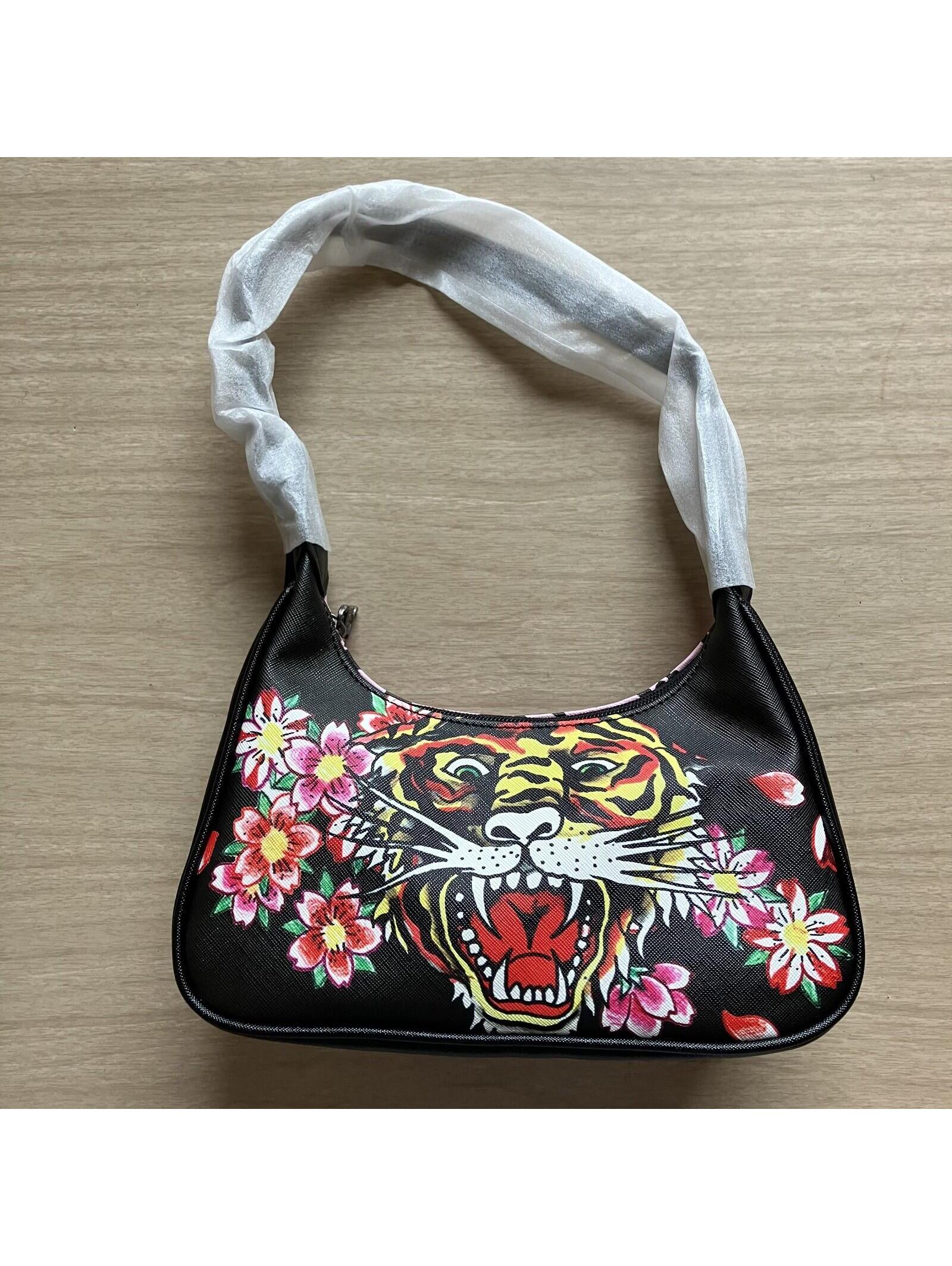 New Y2k Ed Hardy X Siberia Hills Shoulder Bag Tiger Cheetah Purse Tattoo Ltd Ed